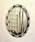 Mid-Century Italian Oval Wall Mirror by Metalvetro Galvorame, 1970s 6