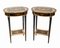 French Empire Style Oval Lacquer Side Tables, Set of 2 5