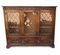 Antique Oak Book Cabinet with Hand Carving and Glass, 1920s, Image 2