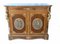 French Empire Side Cabinets with Bronze Plaques and Marble Tops, Set of 2 1