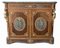 French Empire Side Cabinets with Bronze Plaques and Marble Tops, Set of 2 2