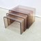 Nesting Tables in Acrylic Glass by Michel Dumas, 1970s, Set of 3 1