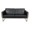 CH-102 2-Seater Sofa in Black Patinated Leather by Hans J. Wegner for Carl Hansen & Søn, Image 1