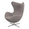 Chaise Egg en Tissu Hallingdal Gris par Arne Jacobsen pour Fritz Hansen, 2000s 2