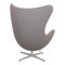 Sedia Egg in tessuto Hallingdal grigio di Arne Jacobsen per Fritz Hansen, inizio XXI secolo, Immagine 5