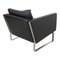 Poltrona Ch-101 in pelle patinata nera di Hans J. Wegner per Carl Hansen & Son, Immagine 5