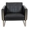 Ch-101 Armchair in Black Patinated Leather by Hans J. Wegner for Carl Hansen & Søn, Image 1