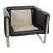 Poltrona Ch-101 in pelle patinata nera di Hans J. Wegner per Carl Hansen & Son, Immagine 4