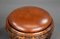 19th Century Walnut & Brown Leather Footstools, 1880, Set of 2 6