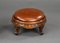 19th Century Walnut & Brown Leather Footstools, 1880, Set of 2 3