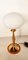Lumetto in Ottone con Vetro Ovale con Disco Arancio, Immagine 4