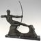 Victor Demanet, Sculpture Art Déco d'Hercule avec Arc, 1925, Bronze 4