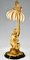 Französische Jugendstil Lampe aus vergoldeter Bronze von Maurice Bouval, 1906 5