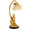 French Art Nouveau Gilt Bronze Lamp by Maurice Bouval, 1906, Image 1