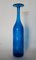 Große italienische mundgeblasene Vase aus tiefblauem Glas, 1960er 5