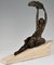 Pierre Le Faguays, Art Deco Sportlerin mit Palmblatt, 1930, Bronze 3