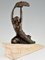 Pierre Le Faguays, Art Deco Sportlerin mit Palmblatt, 1930, Bronze 6