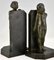 Serre-Livres Art Déco en Bronze par Raoul Benard, 1930, Set de 2 4