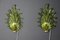 Barovier Olive Green Murano Glass Leaf & Brass Sconces, 2000, Set of 2 7