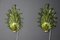 Barovier Olive Green Murano Glass Leaf & Brass Sconces, 2000, Set of 2, Image 7