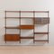 Vintage Danish Modern Modular Teak Bookcase with Wall Shelves and Cabinets by K. Kristiansen for FM Mobler, 1960s, Set of 12 2