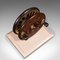 Antique English Mounted Fishing Reel in Brass & Travertine, 1900s, Image 6