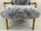 Vintage Art Deco Occasional Grey Sheepskin Armchair, Image 12