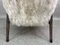 Vintage Art Deco Occasional White Sheepskin Chair, Image 9