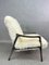 Weißer Vintage Art Deco Stuhl aus Schaffell 6