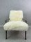 Weißer Vintage Art Deco Stuhl aus Schaffell 5