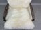 Vintage Art Deco Occasional White Sheepskin Chair, Image 4