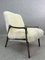 Weißer Vintage Art Deco Stuhl aus Schaffell 1