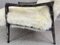 Vintage Art Deco Occasional White Sheepskin Chair 11