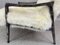 Weißer Vintage Art Deco Stuhl aus Schaffell 11