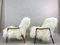 Weiße Vintage Art Deco Armlehnstühle aus Schafsleder, 2er Set 23