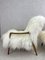 Vintage Art Deco Occasional White Sheepskin Armchairs, Set of 2, Image 22