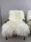 Vintage Art Deco Occasional White Sheepskin Armchairs, Set of 2 5