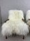 Vintage Art Deco Occasional White Sheepskin Armchairs, Set of 2, Image 5