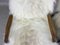 Vintage Art Deco Occasional White Sheepskin Armchairs, Set of 2, Image 11