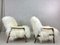 Vintage Art Deco Occasional White Sheepskin Armchairs, Set of 2 17