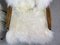 Vintage Art Deco Occasional White Sheepskin Armchairs, Set of 2, Image 6