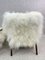 Vintage Art Deco Occasional White Sheepskin Armchairs, Set of 2 19