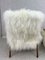 Fauteuils d'Appoint Art Déco Vintage en Peau de Mouton Blanc, Set de 2 18