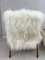 Weiße Vintage Art Deco Armlehnstühle aus Schafsleder, 2er Set 18
