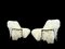 Vintage Art Deco Occasional White Sheepskin Armchairs, Set of 2, Image 1