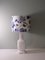Mid-Century Pagoda-Shaped Table Lamp in White Ceramic, 1960s, Image 1
