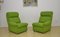 Modulares Zwei-Sitzer Sofa aus Grüner Wolle, 1970er, 2er Set 2