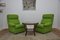 Modulares Zwei-Sitzer Sofa aus Grüner Wolle, 1970er, 2er Set 3