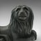 Sujetalibros inglés de león de hierro fundido, década de 1880. Juego de 2, Imagen 9