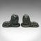 English Lion Bookends in Cast Iron, 1880s, Set of 2 1